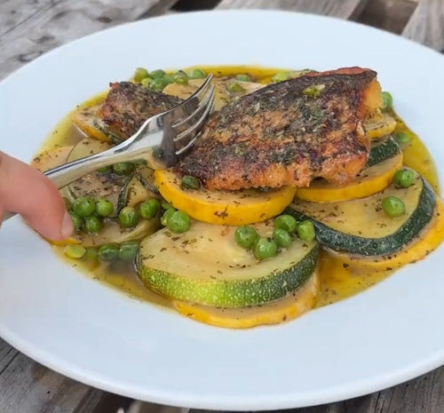 Seabass and Courgettes