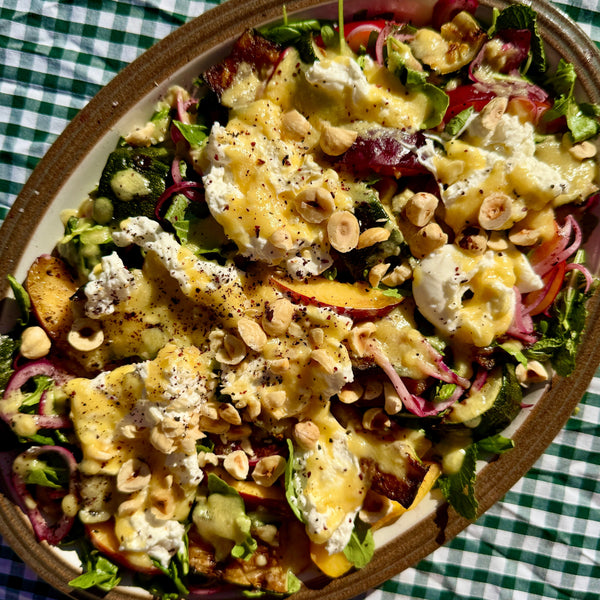 Nectarine, Courgette and Burrata Salad