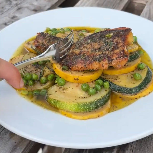 Seabass and Courgettes