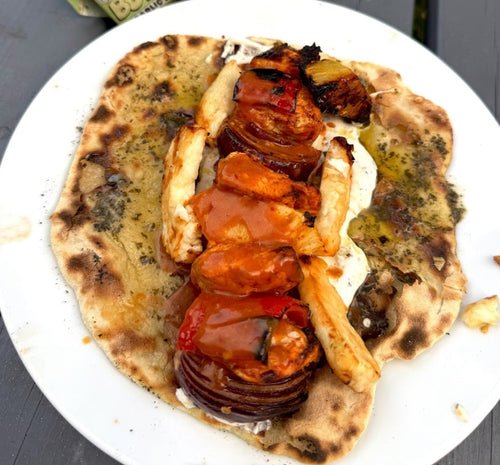 Chicken Skewer Flatbread