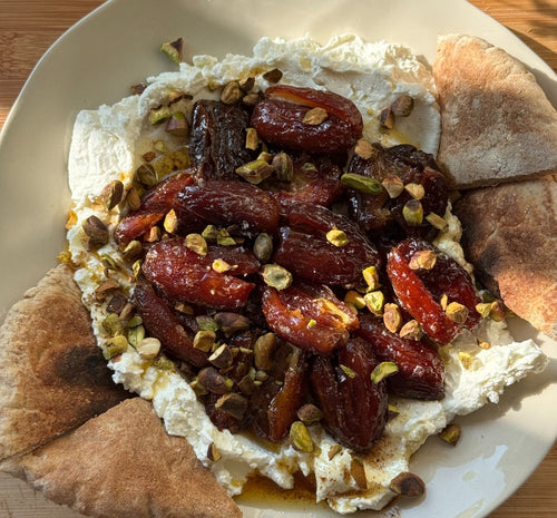 Medjool Dates and labneh