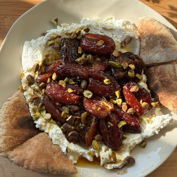 Medjool Dates and labneh
