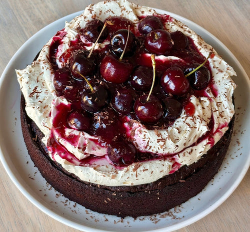 Dark Chocolate Cherry Cake