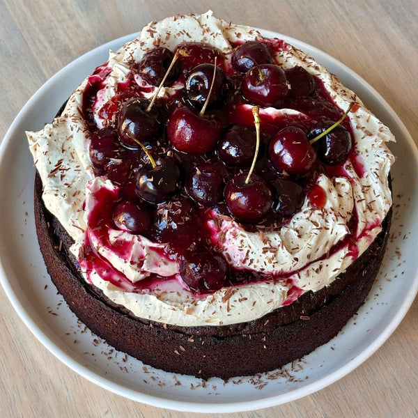 Dark Chocolate Cherry Cake