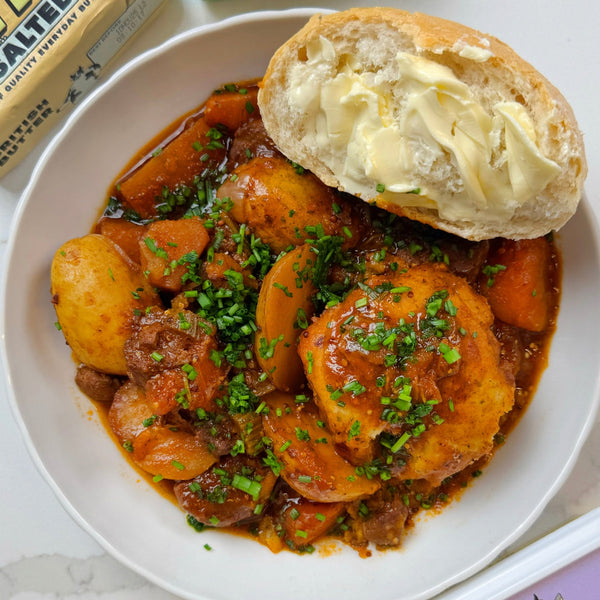 Salted Butter Beef Stew & Dumplings
